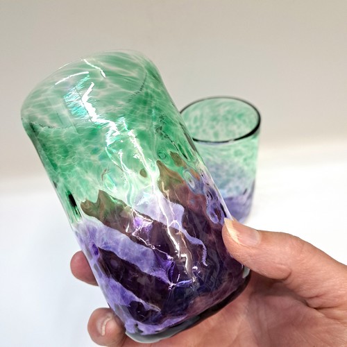 Click to view detail for DB-981 & 982 Tumbler/Purple&Green Set of 2 $78